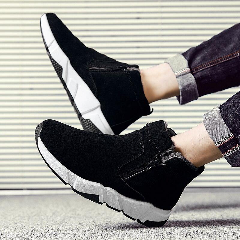 New Snow Boots Men 'S Warm Winter Casual Outdoor High -Top Shoes Sneakers Men 'S Snow Boots With Wool Lining Sneakers Men