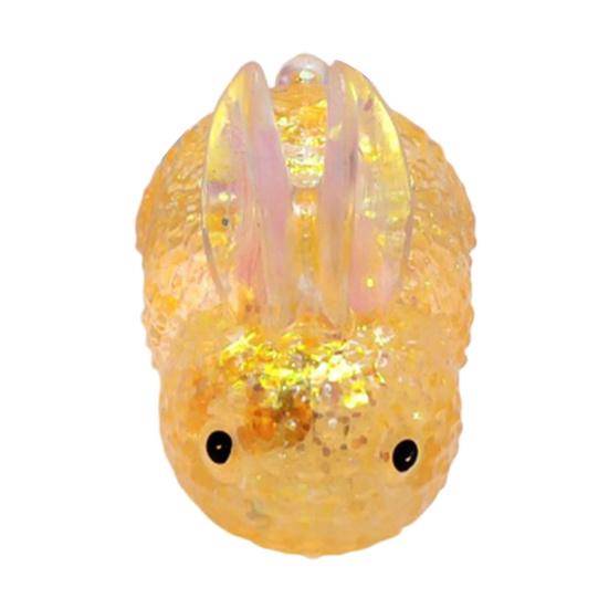 Yousheng Mini Hedgehog Squeeze Toy with Glitter, Soft Stretchy Clear Rabbit Sensory Toy, Anxiety Relief Sugar Stress Ball Fidget Toy