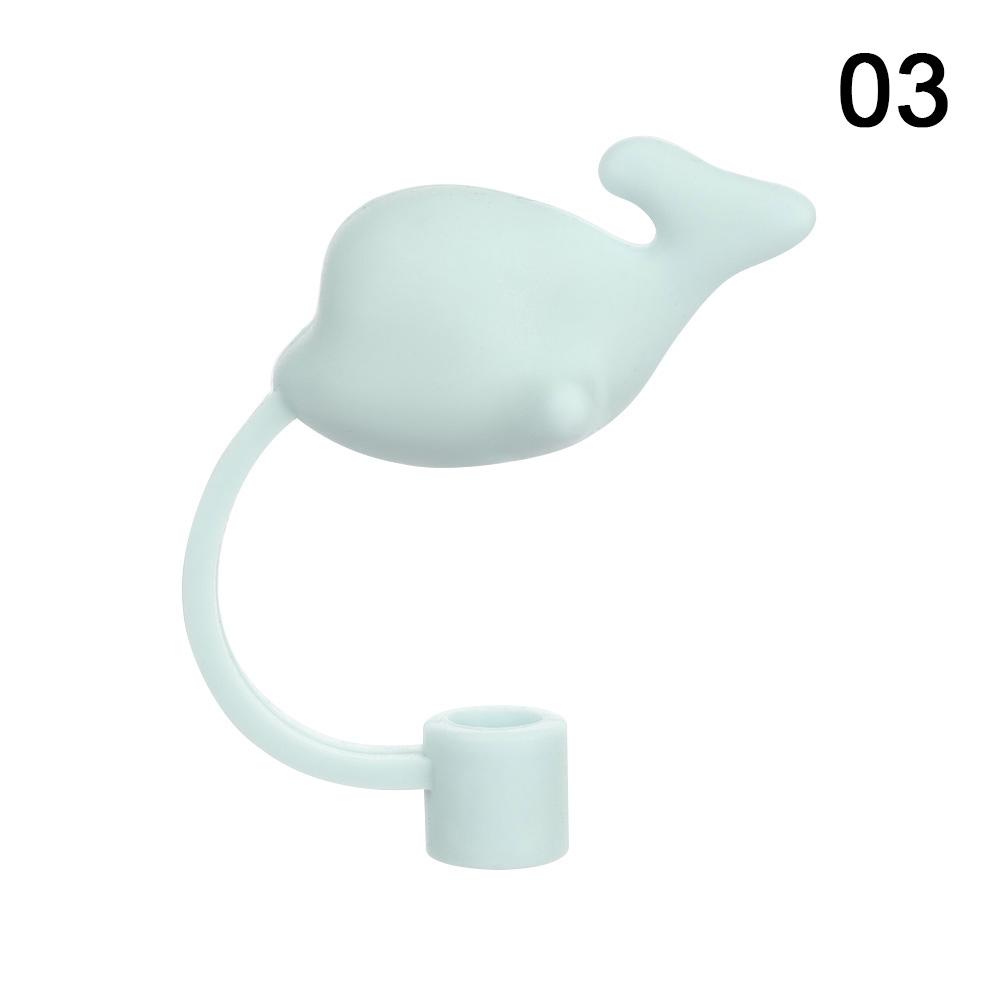 Airtight Straw Tips Cartoon Plugs Cover Cup Accessories Drinking Dust Cap Silicone Straw Plug