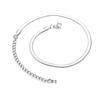 3-5mm Dames Visgraat Ketting, Roestvrij Staal Zilverkleurig Sleutelbeen Ketting Choker Collier