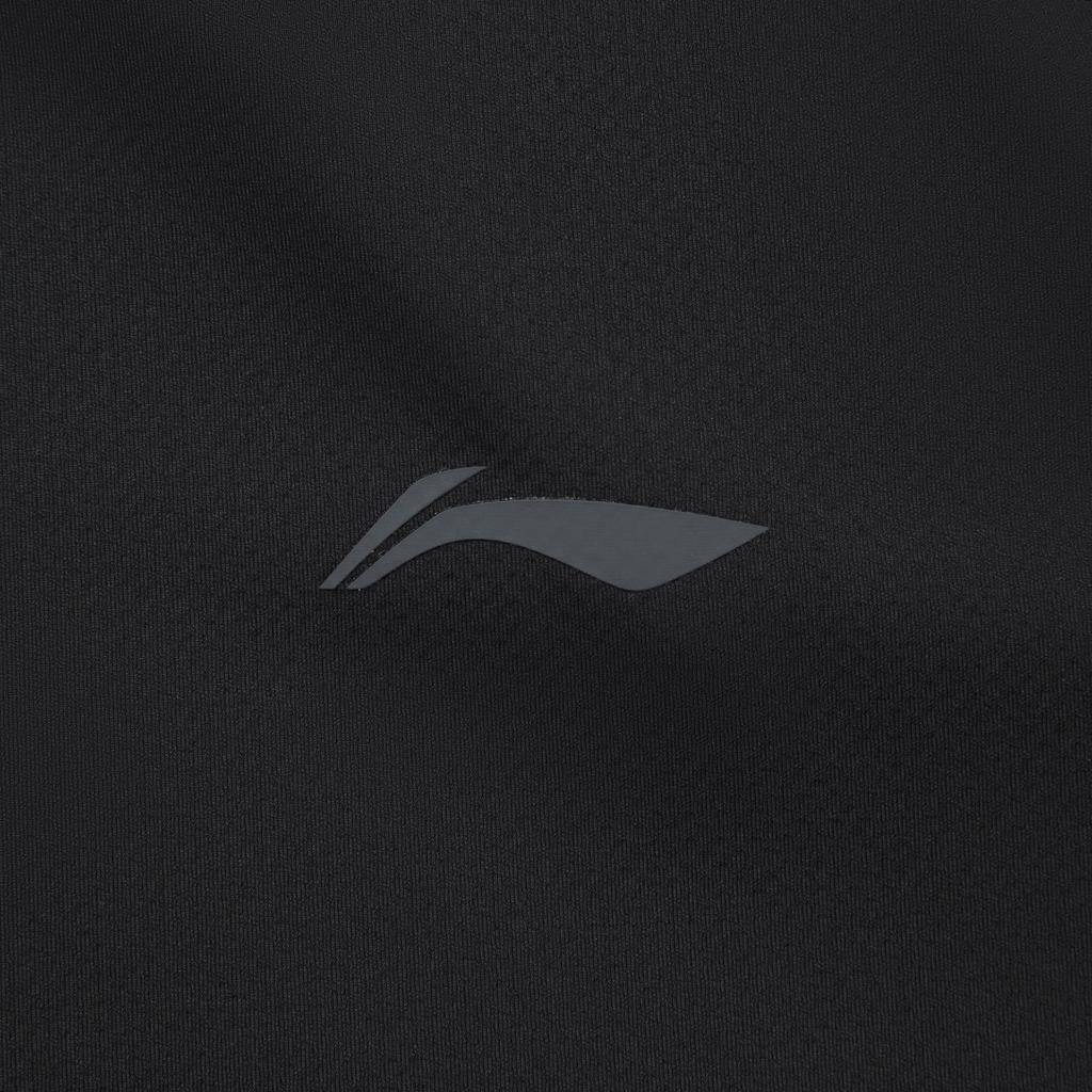 Li-Ning Round Neck Black Fitness Quick-Dry Comfortable Short Sleeve T-Shirt Men tops ATSV285-5