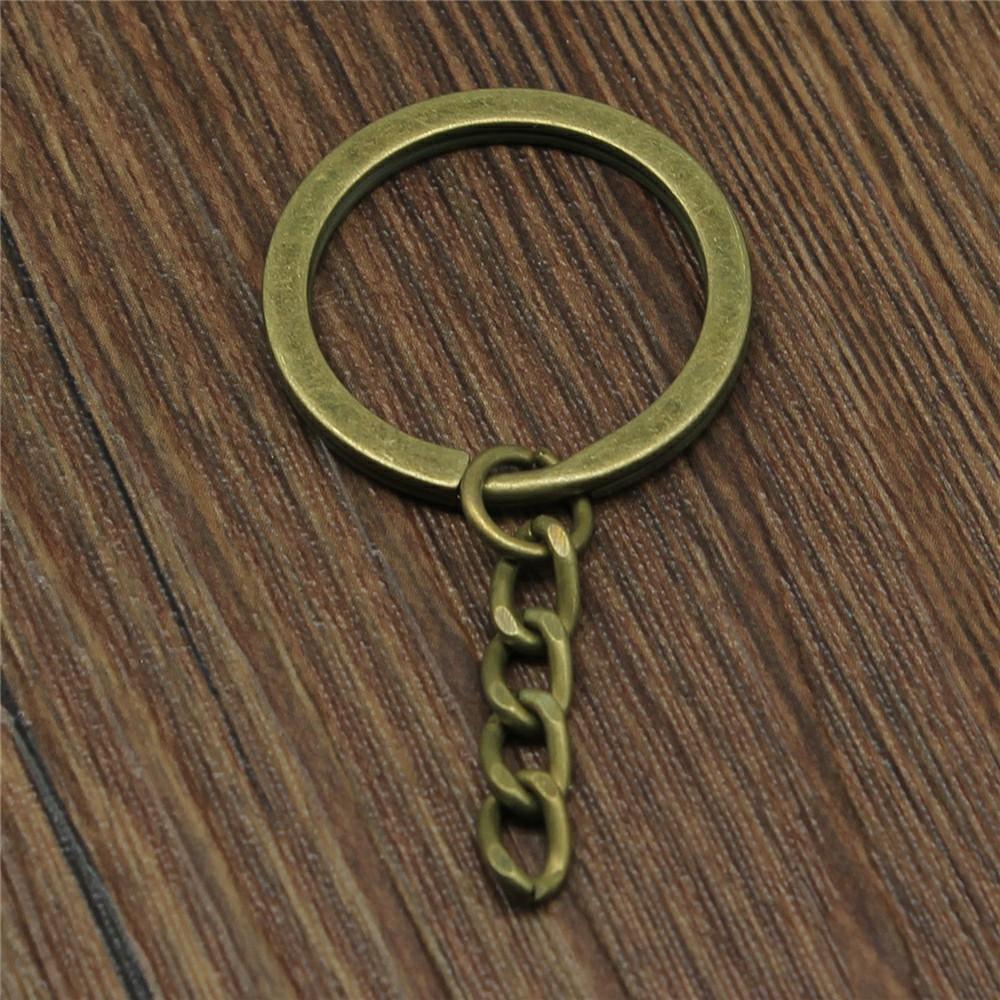 4 Colors 25mm 30mm Lobster Clasp Keychain With Extension Chain Jewelry Findings