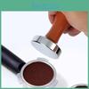 Pressing Powder Solid 49515358mm Wood Hammer Stainless Steel Solid Pressing Powder Flat Bottom Coffee Powder Filler