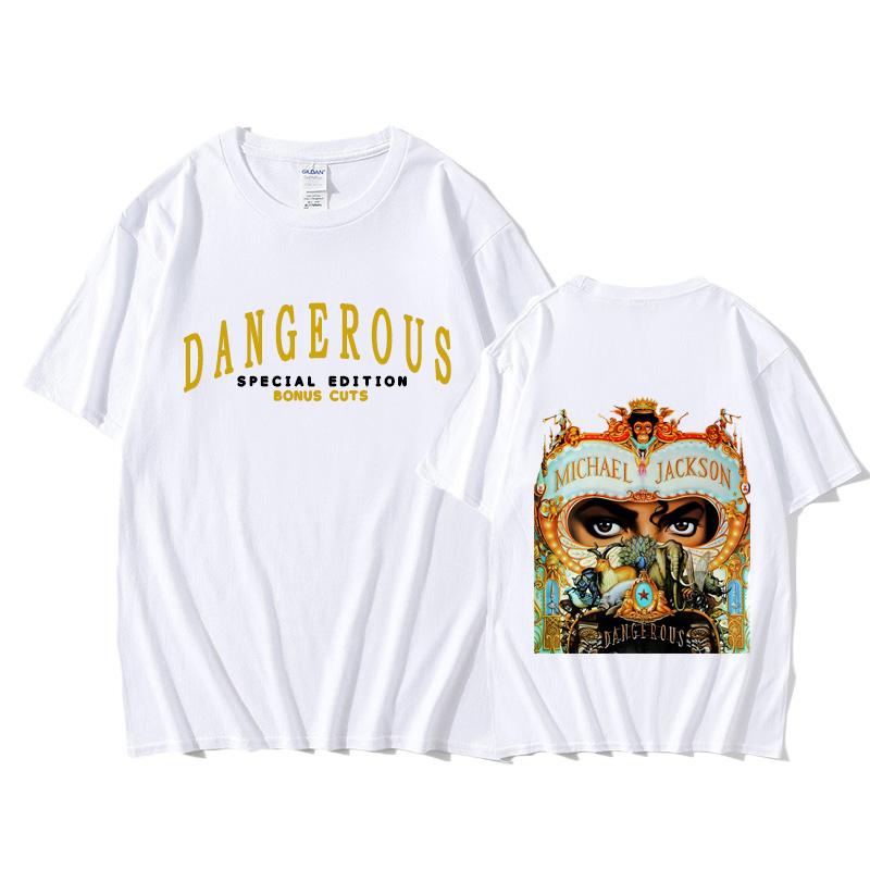 Michael Jackson Style Aldult  Quality 2025 Unisex Camisetas Aldult Vintage Fashion Graphic Printing Tees Comfortable Female/Male Tops