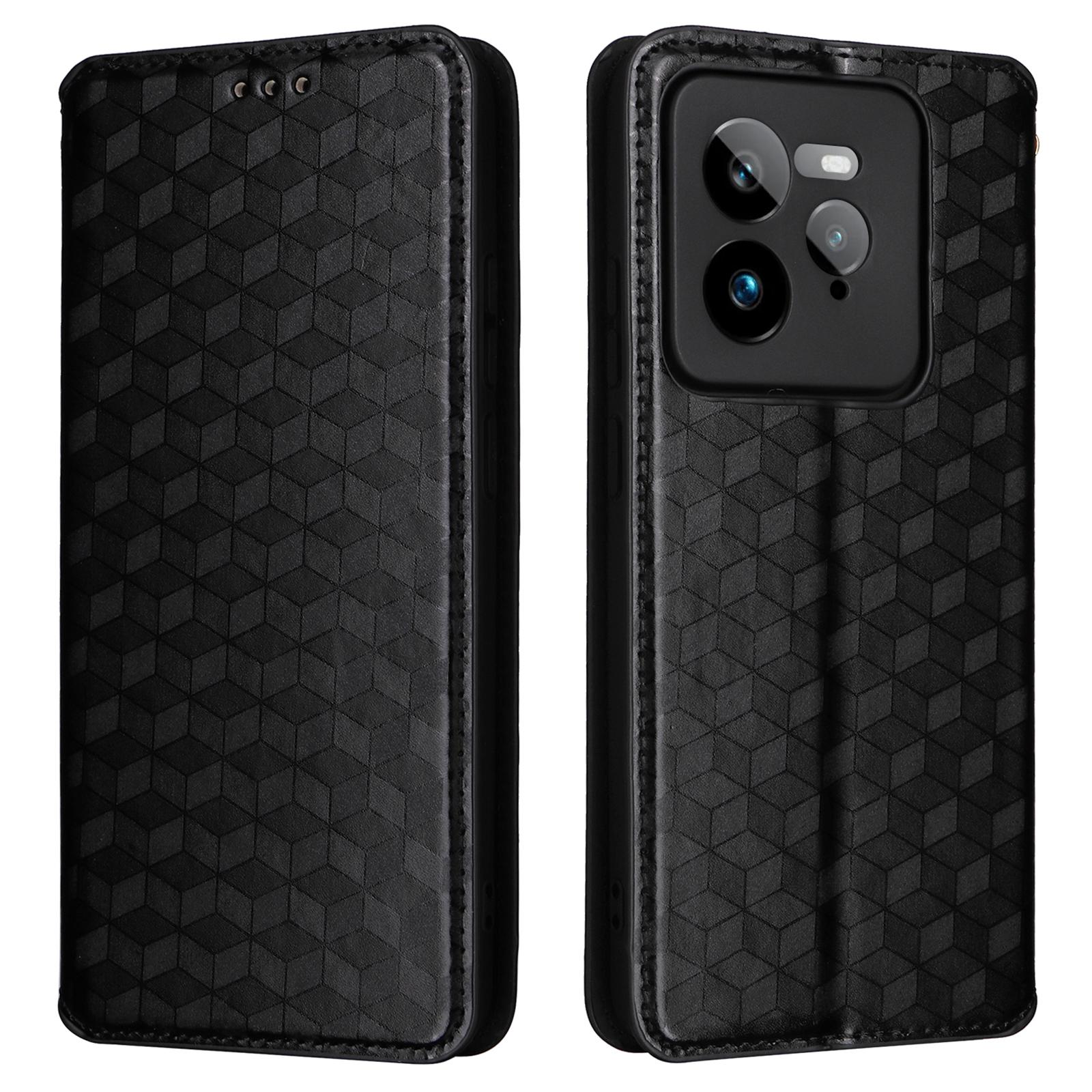 

Для Realme GT 7 Pro 5G Чехол-кошелек Кожаный чехол для телефона с ромбовидным тиснением B