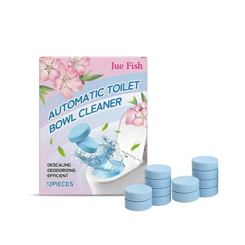 12pcs Household Toilet Cleaning Tablets - Reduces Dirt Buildup, Unblocks Drains, and Improves Glaze Finish for Daily Care