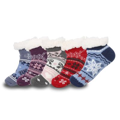 Calcetines de Piso Cálidos de Invierno Antideslizantes para Mujer Gruesos Calcetines de Nieve Pareja para Dormir Alfombra Zapatillas Calcetines