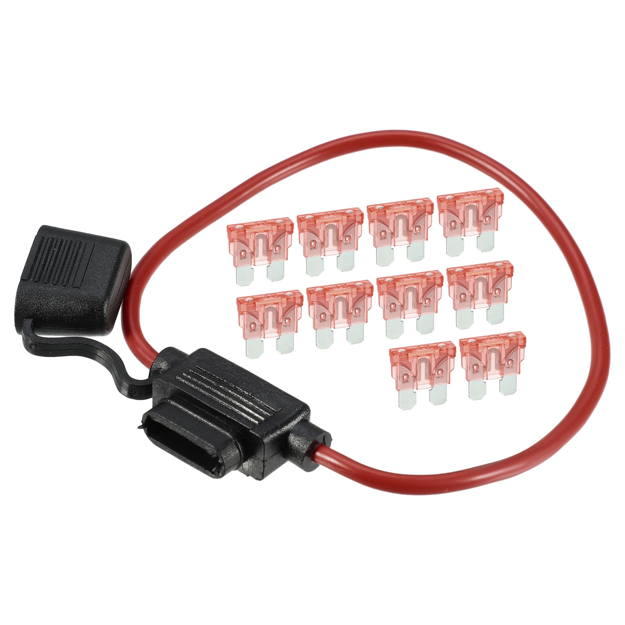 

A ABSOPRO Fuse Holder 40A Standard Style Fuse 12 AWG Fuse Holder Waterproof красный