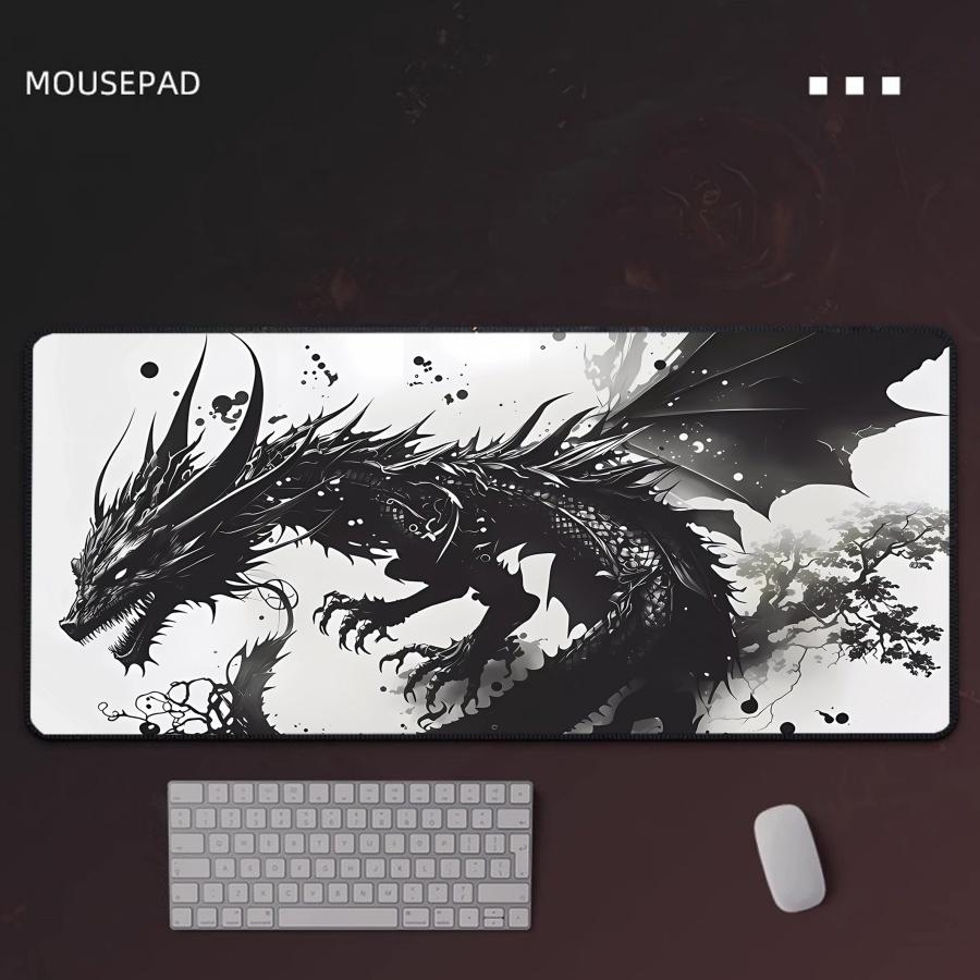Gaming Mouse Pad Chinese Dragon Computer Gamer Mousepad Lock Edge Mouse Mat Game Accessories Keyboard Pads