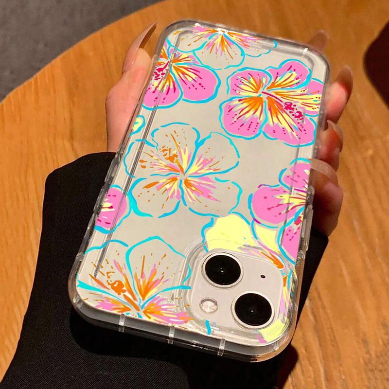 Vintage Flower Collage Protective Phone Case For iPhone 17 Air 16 16e 15 13 12 11 Pro Max Pro Plus Shockproof Funda Cover