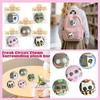Épingle en Peluche Tissu Doux Bouton Rond Broche Accessoire Décoratif Style Bouffon Arlequin Convient pour Sacs Vestes et Chapeaux