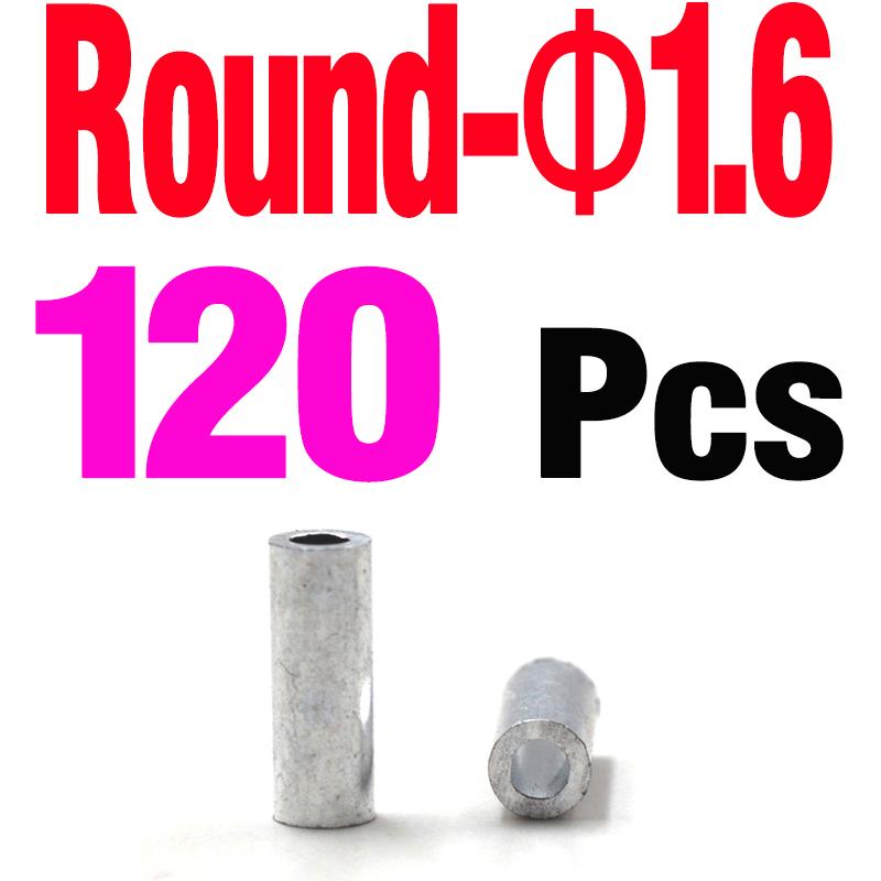 MNFT 120Pcs Aluminum Fishing Line Tube Crimp Sleeves Connector Ferrules Rope Crimping Sleeve Boat Fishing Pipe for Leader Riggin