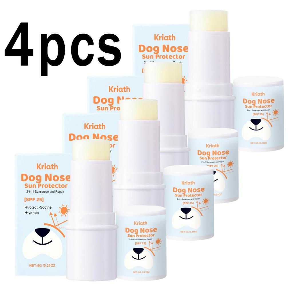 Balsamo Kriath Protezione Solare per Naso di Cane — SPF25 Balsamo Riparatore & Solare 2-in-1 con Burro di Karité e Vitamina E, Crema Protezione UV per Animali Domestici, Protezione Solare per Animali 6g