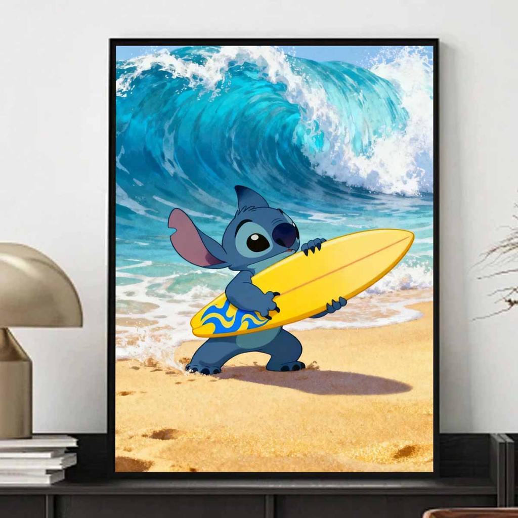 Disney Diamond Painting Kit DIY Round Stitch Surfer Home Wall Decor Adult Handmade Gift