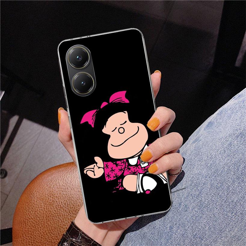 Cartoon Cute Mafalda Phone Case For Xiaomi Poco X7 X6 X5 Pro F7 Ultra Redmi 15C 15 13C 13 12C 12 10 10A 10C 9 9A 9C 9T Cover Poc