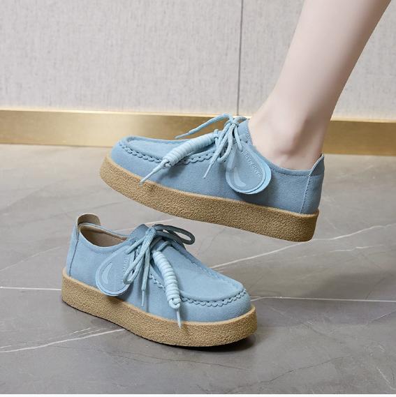 New Causal Women Loafers Fashion 2026 British Style Lace-Up Student Shoes Men Large Size Classic Comfort Couple Footwears
