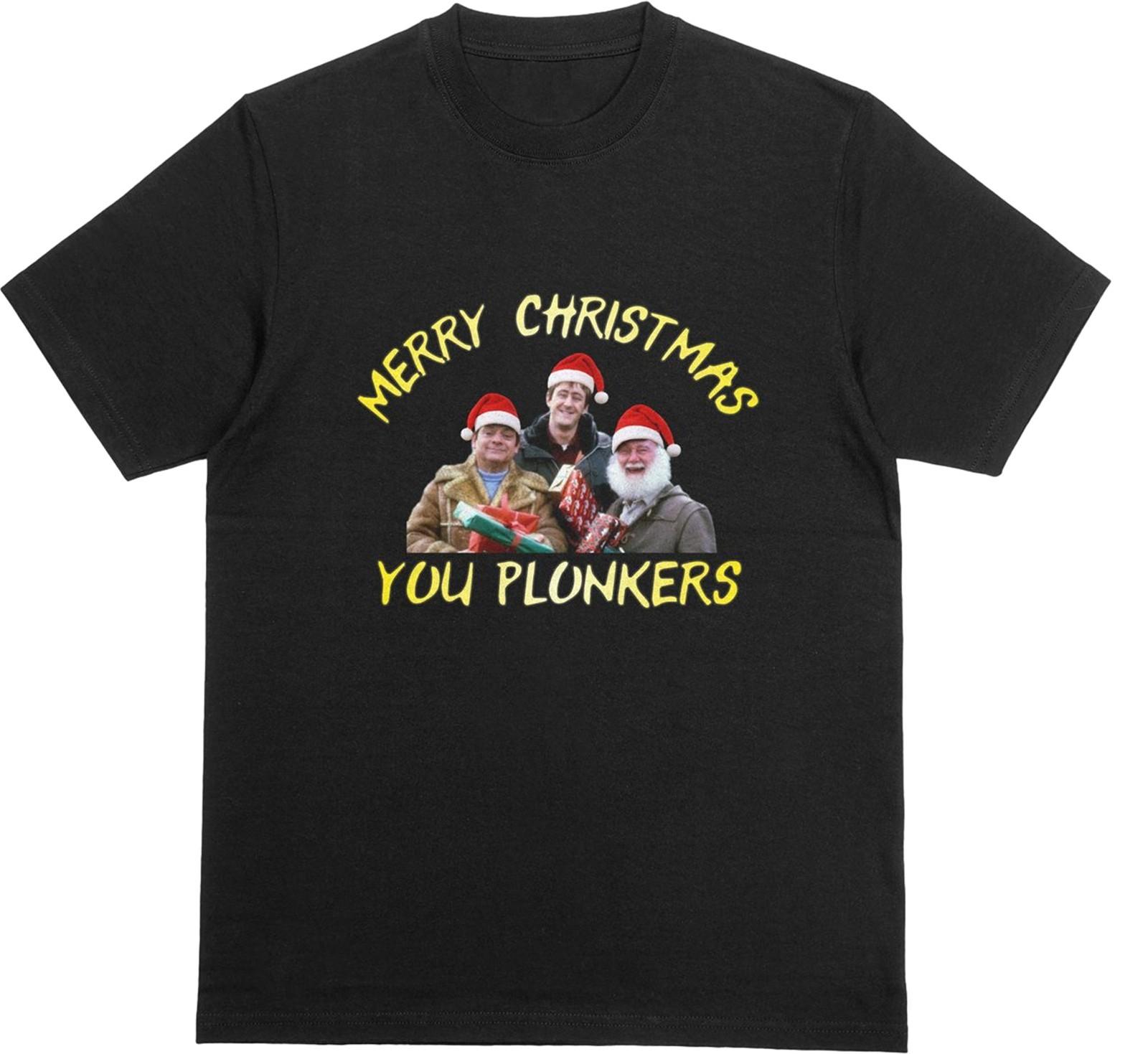 MERRY CHRISTMAS YOU PLONKERS T-Shirt | Only Fools & Horses | Del Boy Rodney Tee S