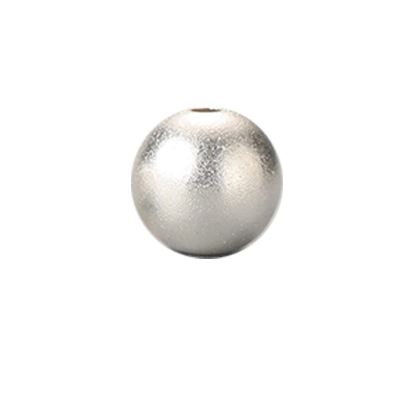 Hand-woven S999 Sterling Frosted Silver Beads Bracelet/Necklace S999 Silver: per piece