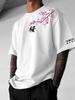 Cherry Blossom Branch with Kanji Graphic Print 100 Cotton Unisexs T Shirt for Summer Casual Wear Delicate Japanese Aesthetic