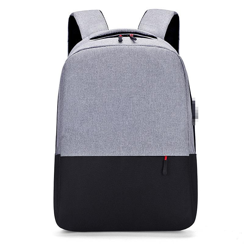 Schoolbag backpack men's wholesale new simple fashion anti-splashing leisure business backpack contrasting color large-capacity computer backpack