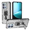 KEYSION Shockproof Armor Case for Redmi 15C 171mm 173mm Silicone+PC Upright Metal Live Ring Stand Phone Cover for Xiaomi POCO C85