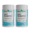 Neuherbs Daily Probiotics 30 Billion CFU Digestive Support Capsules for Bloating Relief and Immune Health Pack of 2 X 60 Capsules