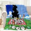Game The Battle Cats Throw Lightweight 240g Flannel Blanket Soft Skin-friendly for Summer Cooling
