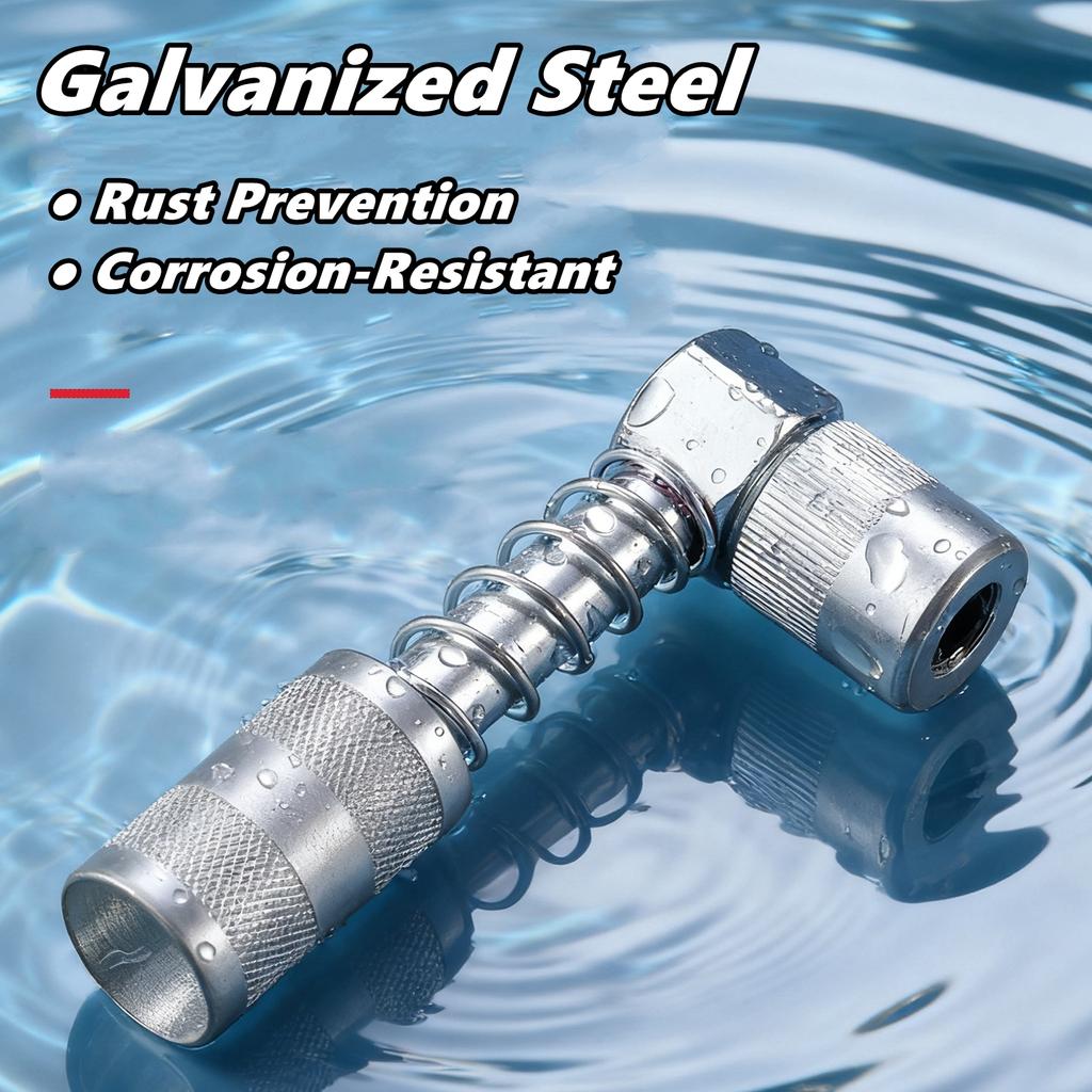 90 Degree Grease Coupler Gun Adapter Fittings Tool Grease Gun Tips 3 Jaw Angle Swivel Snap Right Fitting Tool for Truck Auto