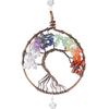 652F Colorful Tree Life Suncatchers Pendant Heart Hanging Ornament Christmas Decoration for Home Garden Window Car Room