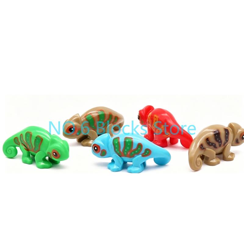 MOC Animal Building Blocks Sheep Dog Wolf Dolphin Pig Whale Elephant Educational Small Particle Zoo Scene Gift DIY Brick Toy S15