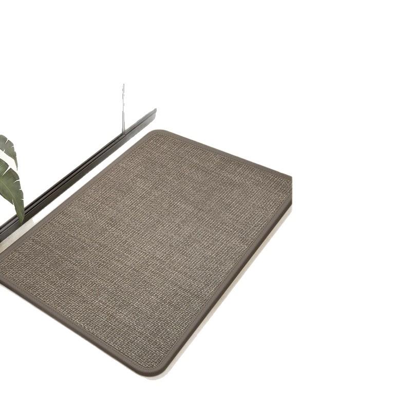 Linen Woven Bathroom Non-Slip Foot Mat, Toilet Absorbent Floor Mat, Toilet Dirt-Resistant And Anti-Drop Carpet, Toilet Door Mat