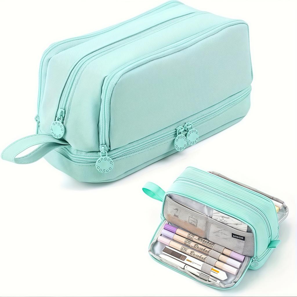 Back to School Large Capacity Scratch-Resistant Durable Pencil Case for Office & School Supplies
