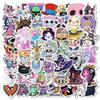 50 Girl Skull Series Pp Waterproof Decorative Stickers Personalized Purple Hair Witch Stickers Chang