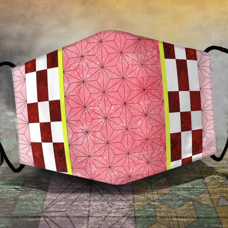 Stofdichte Vervangbare Filter Beschermend Masker met Demon Slayer Animatie Print voor Mannen en Vrouwen