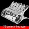 Pince à linge extra large en acier inoxydable coupe-vent pour couettes et vêtements