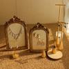 Luxury Necklace Display Portrait Model Wooden Window Jewelry Displays Rack Counter Bracelet Ring Organizer Display Props