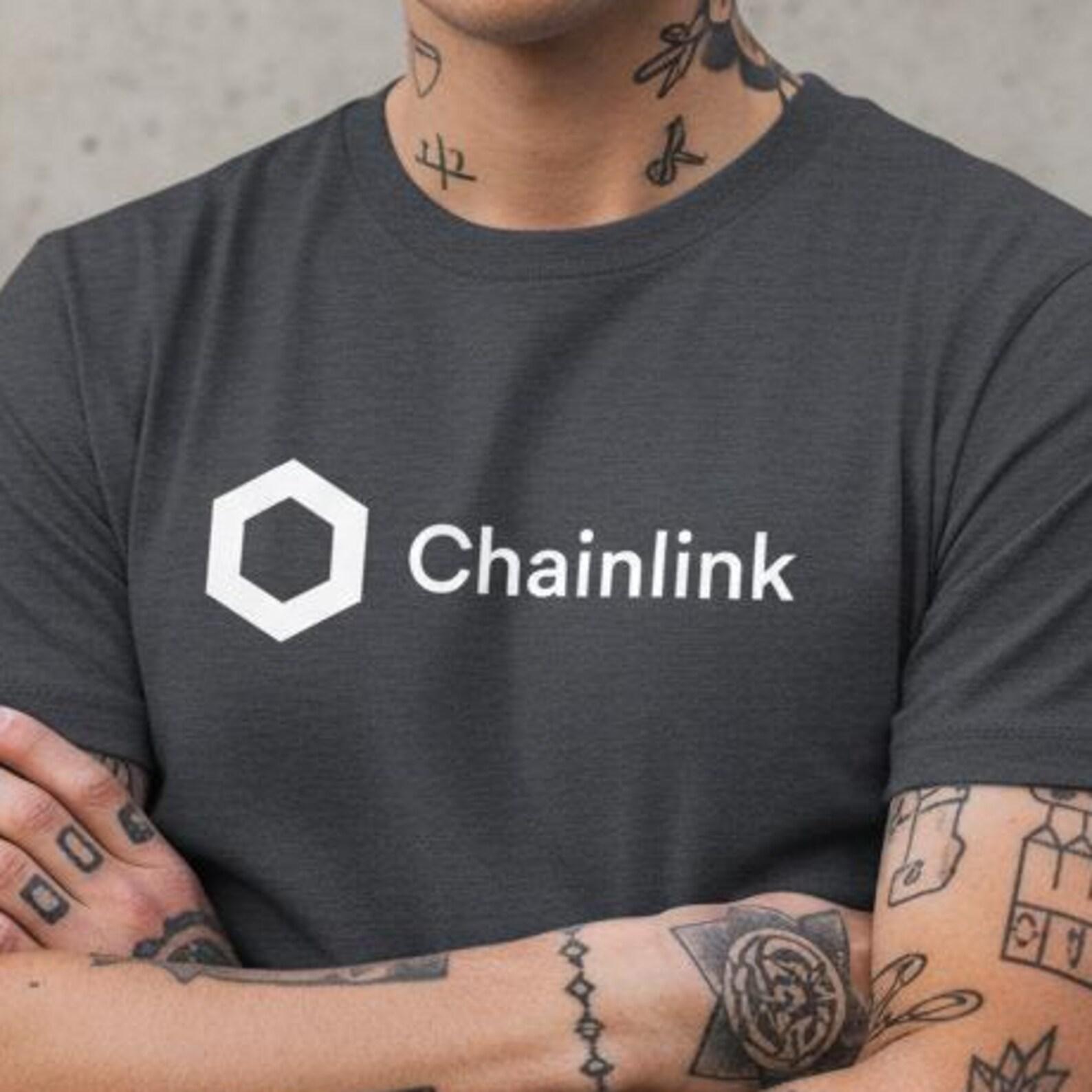 LINK Chainlink Token Heavyweight Unisex Cotton T-Shirt - 6 Colors Available - Size S-5XL M
