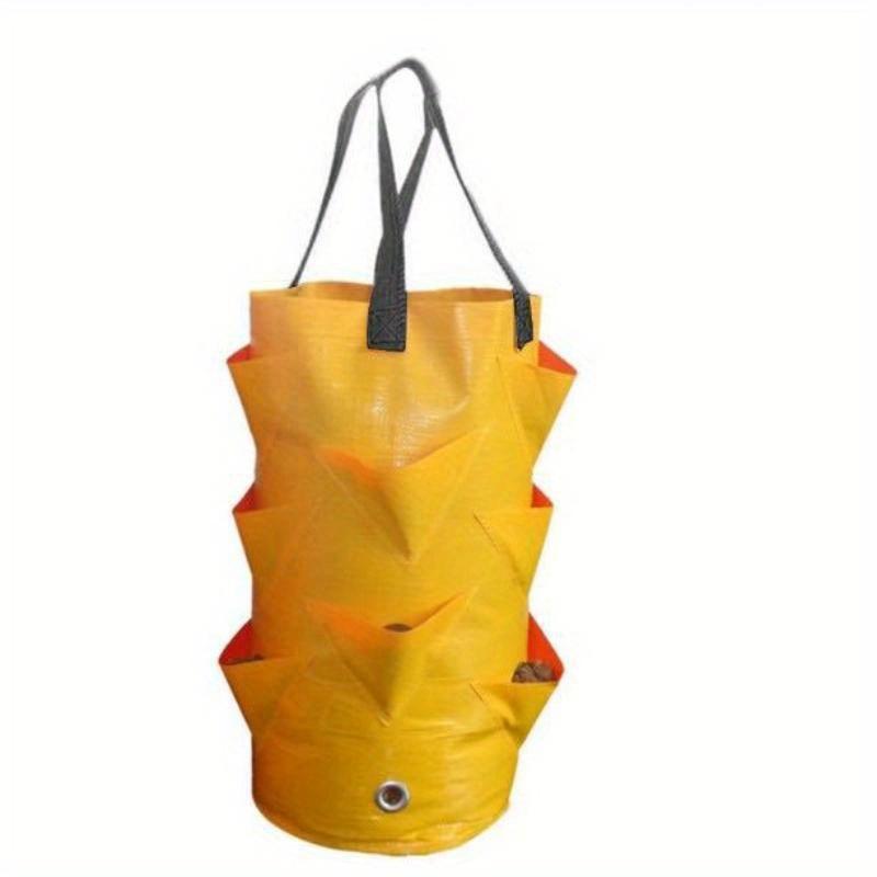 

Мешки для картофеля Кашпо Садоводство Дышащий Кашпо для клубники Мешок для посадки овощей с ручками жёлтый