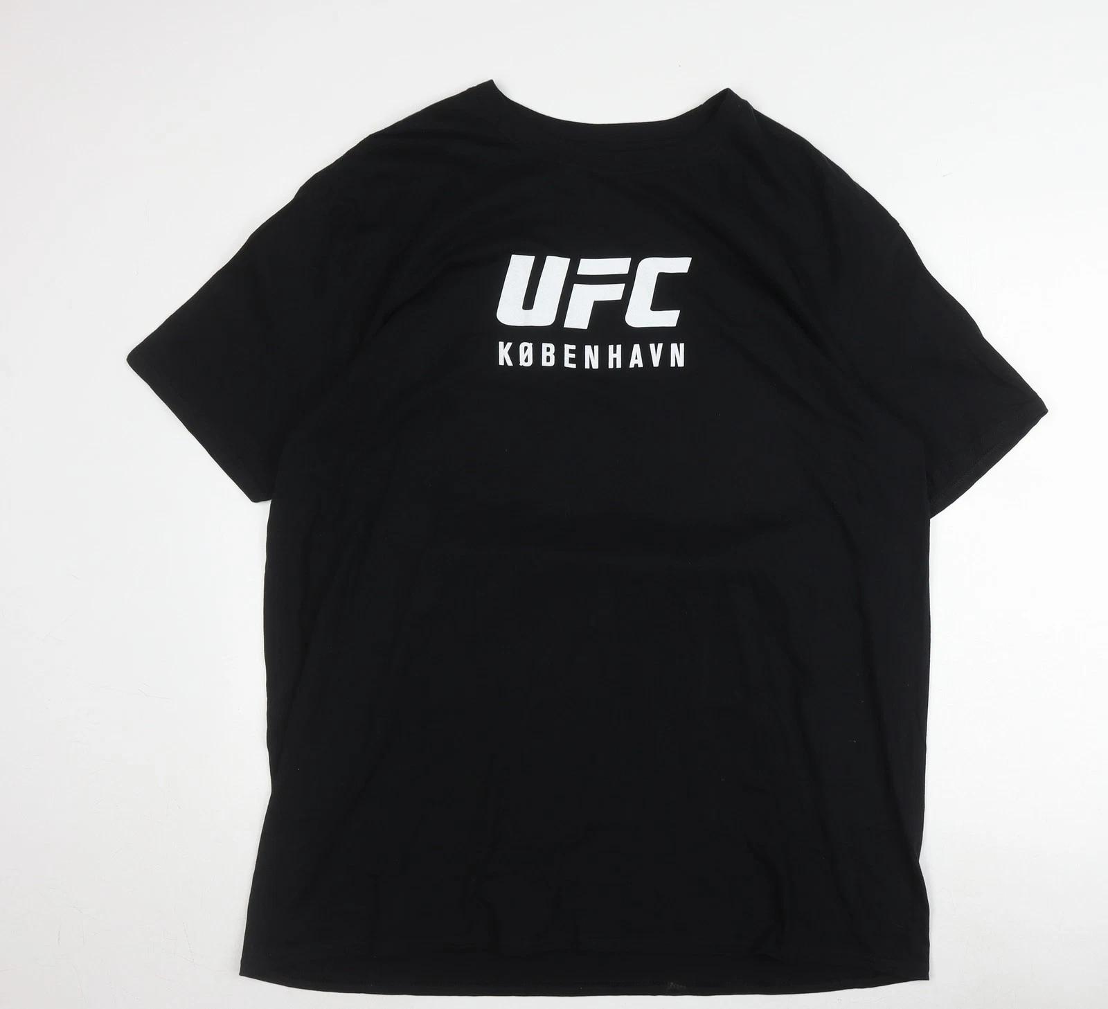 UFC Men s Black Cotton Sports Graphic T-Shirt Size 2XL 3XL