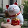 5.5inch Fortune Cat, Battery Operated Japanese Lucky Cat with Waving Arm Chinese Feng Shui Deoration Maneki Neko for Fortune Money and Good Luck, for