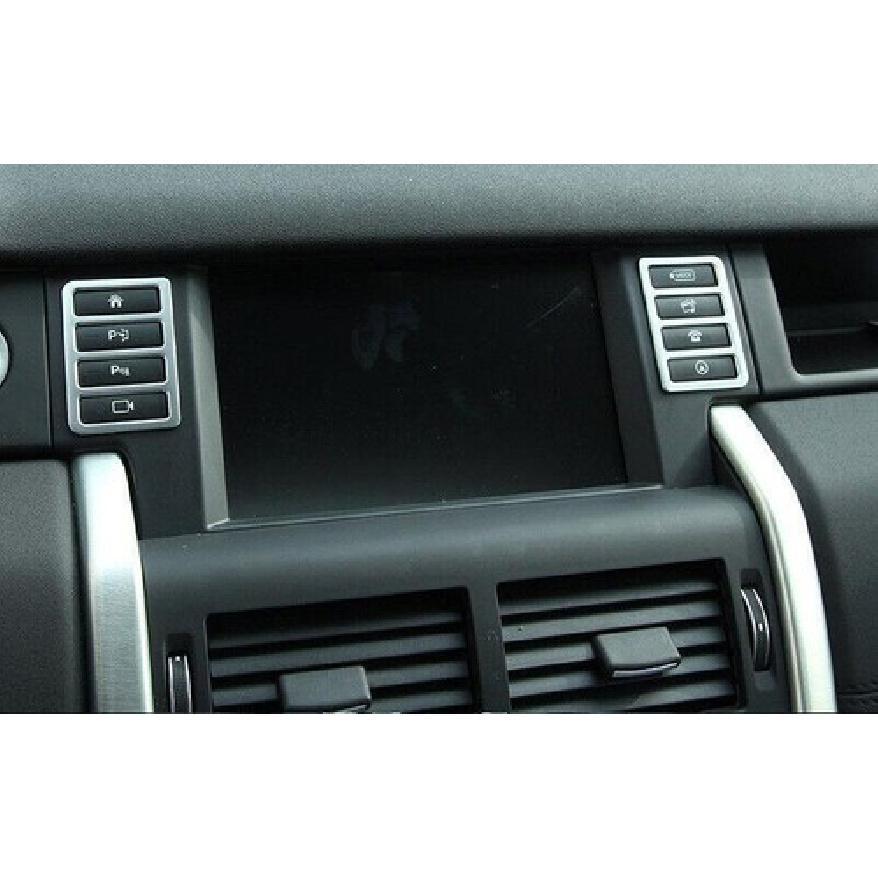 ABS Silver Inner Mulfunction Button Frame Trim Fit For Discovery Sport 2015-2019
