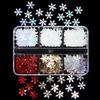 Glitter Snowflake Sequin Snowflakes Nail Art Christmas Nail Sequins Sparkly Snow