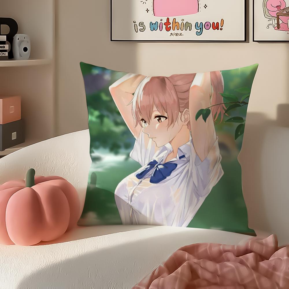 Katachi Healing Anime AA Silent Voice Cushion Cover Pillowcase Short Plush Invisible zipper Room Sofa Cushion Cover