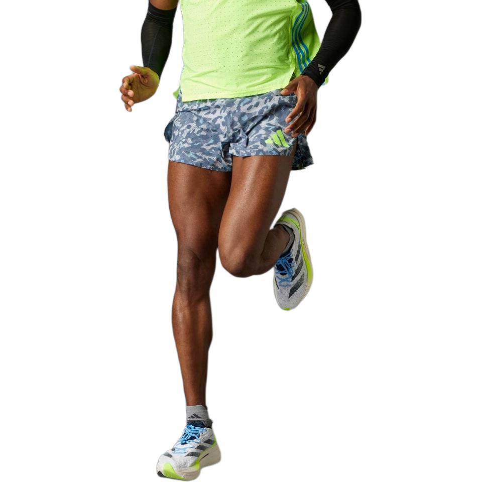 Adidas Logo Print Elastic Waist Straight Leg Sports Shorts Men Shorts Blue IT8860