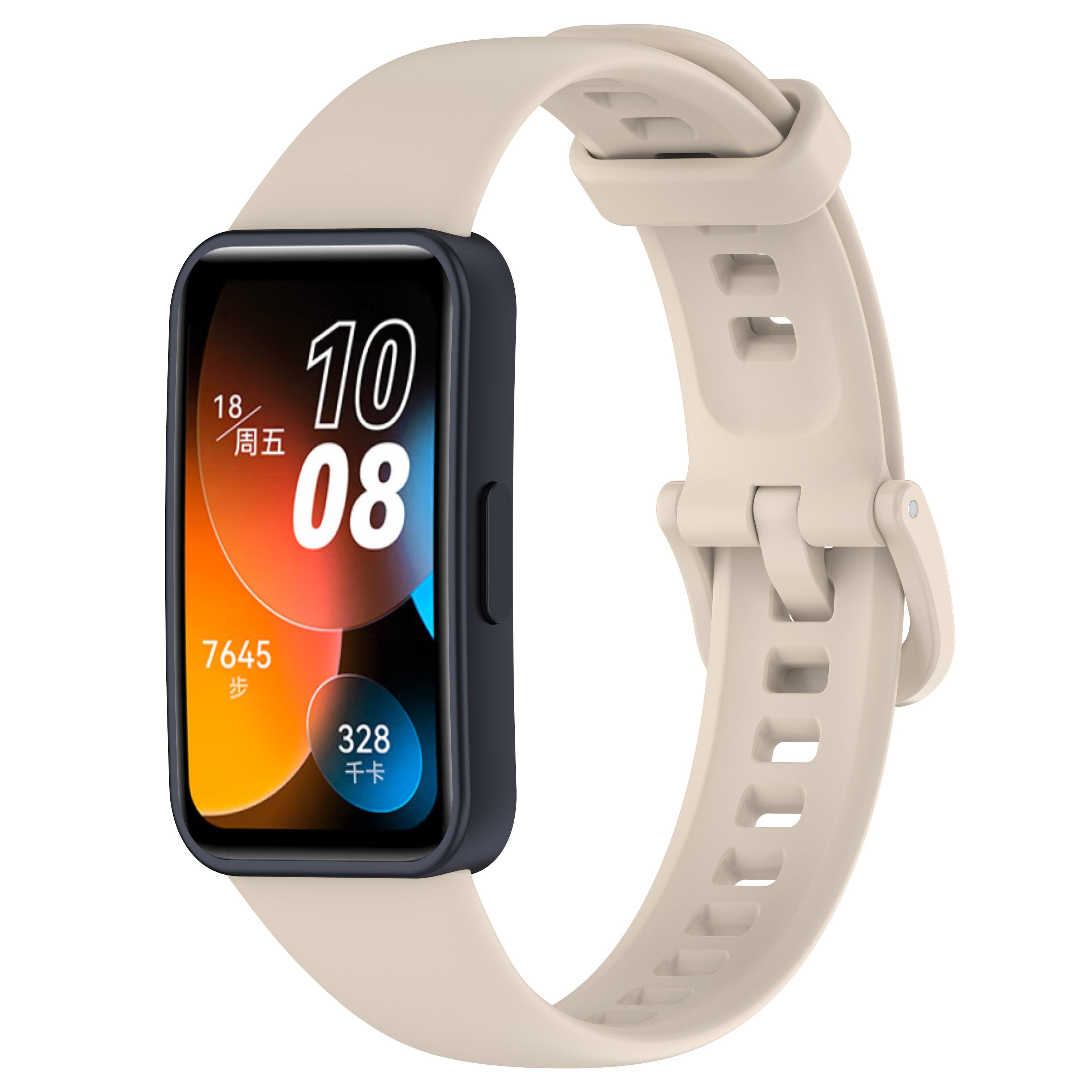 

For Huawei Band 8/Band 8 NFC/Band 9/Band 9 NFC Silicone Strap Waterproof Soft Watch Band White