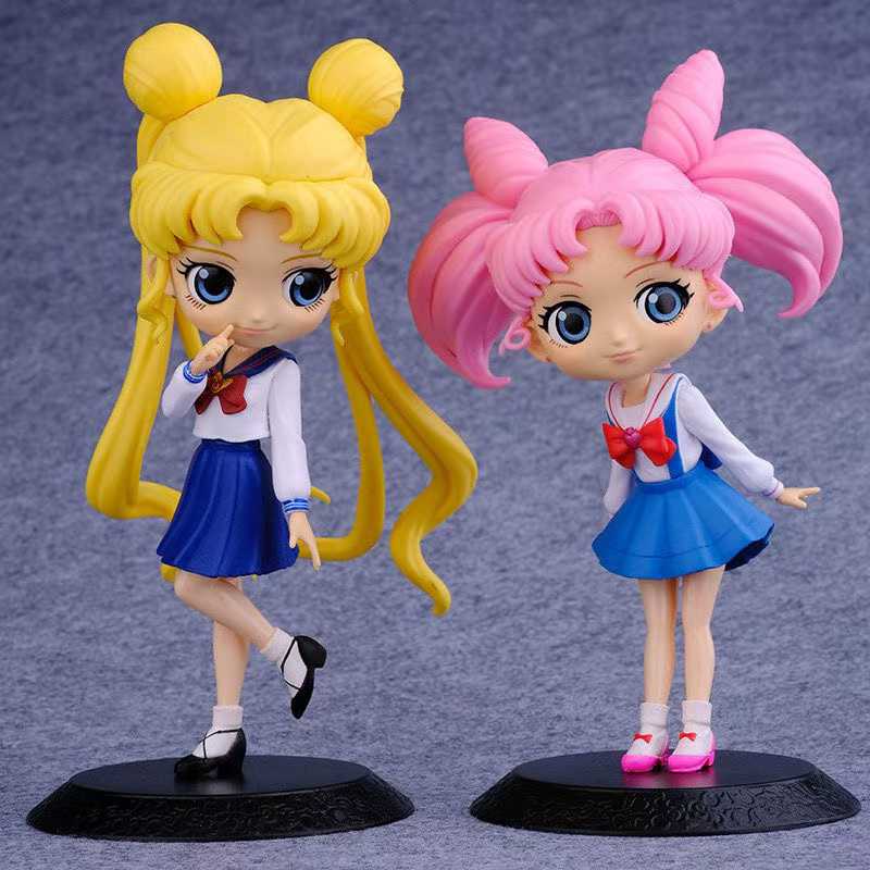 6 Stück/Set Anime Sailor Moon Merkur Venus Jupiter Mars Mädchen Schönheit PVC Figur Modell Spielzeug 15cm