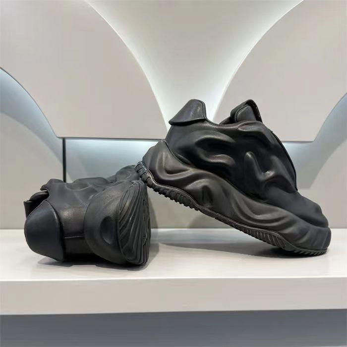 

Роскошная классическая мужская обувь 2024 сезон весна-осень Популярная модная толстая подошва увеличивающая рост Удобная спортивная и повседневная обувь 39 чёрный