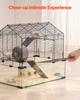 Wire Hamster Cage Habitat 22.8in Rodent Gerbil Small Animal House
