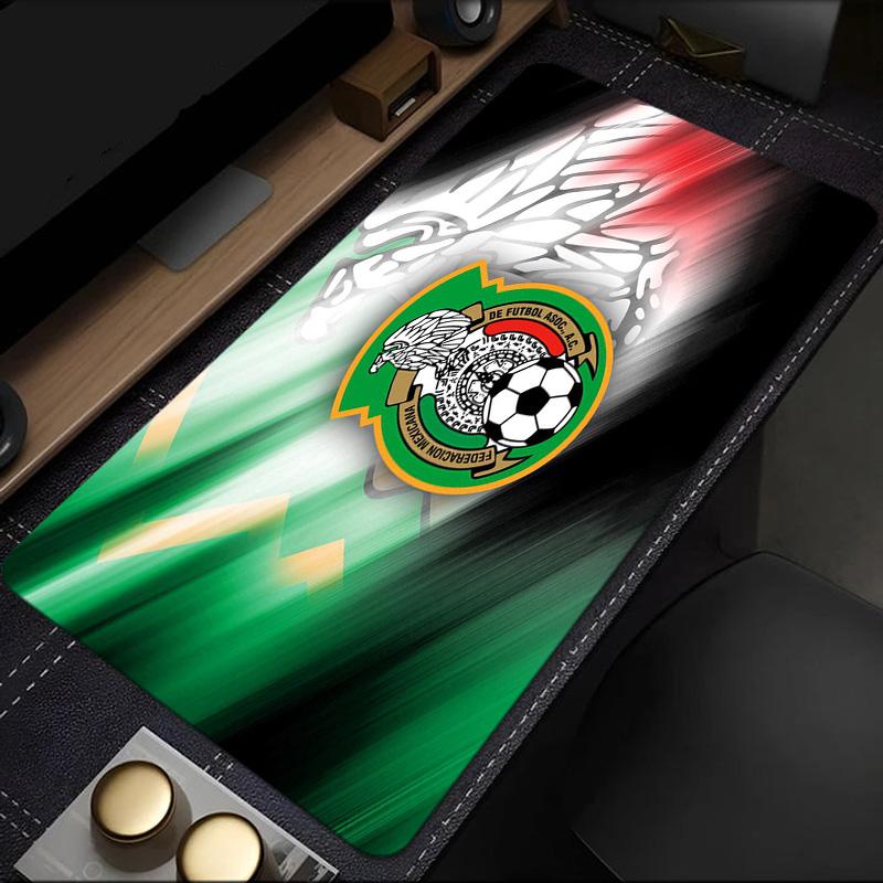 Mexico Football Emblem mouse pad, rubber base, esports desk mat, mouse pad for gamers and office use, gaming desk , easy to clean mat