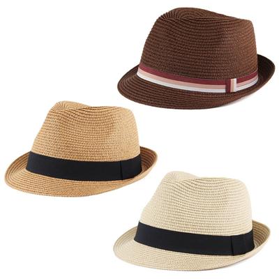 Męski damski kapelusz typu fedora Crushable Straw Panama Style Sun Hat Letni kapelusz 56-58 cm
